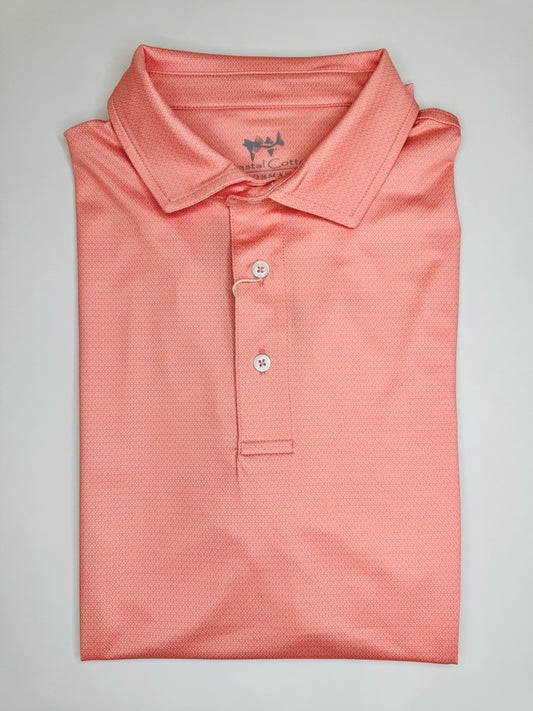 Melon Print Polo
