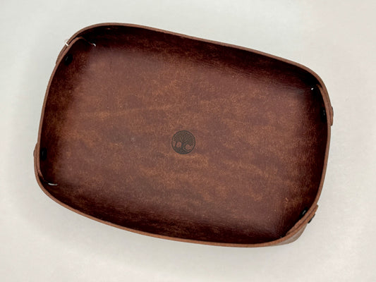 Italian Leather Valet Tray - Tobacco