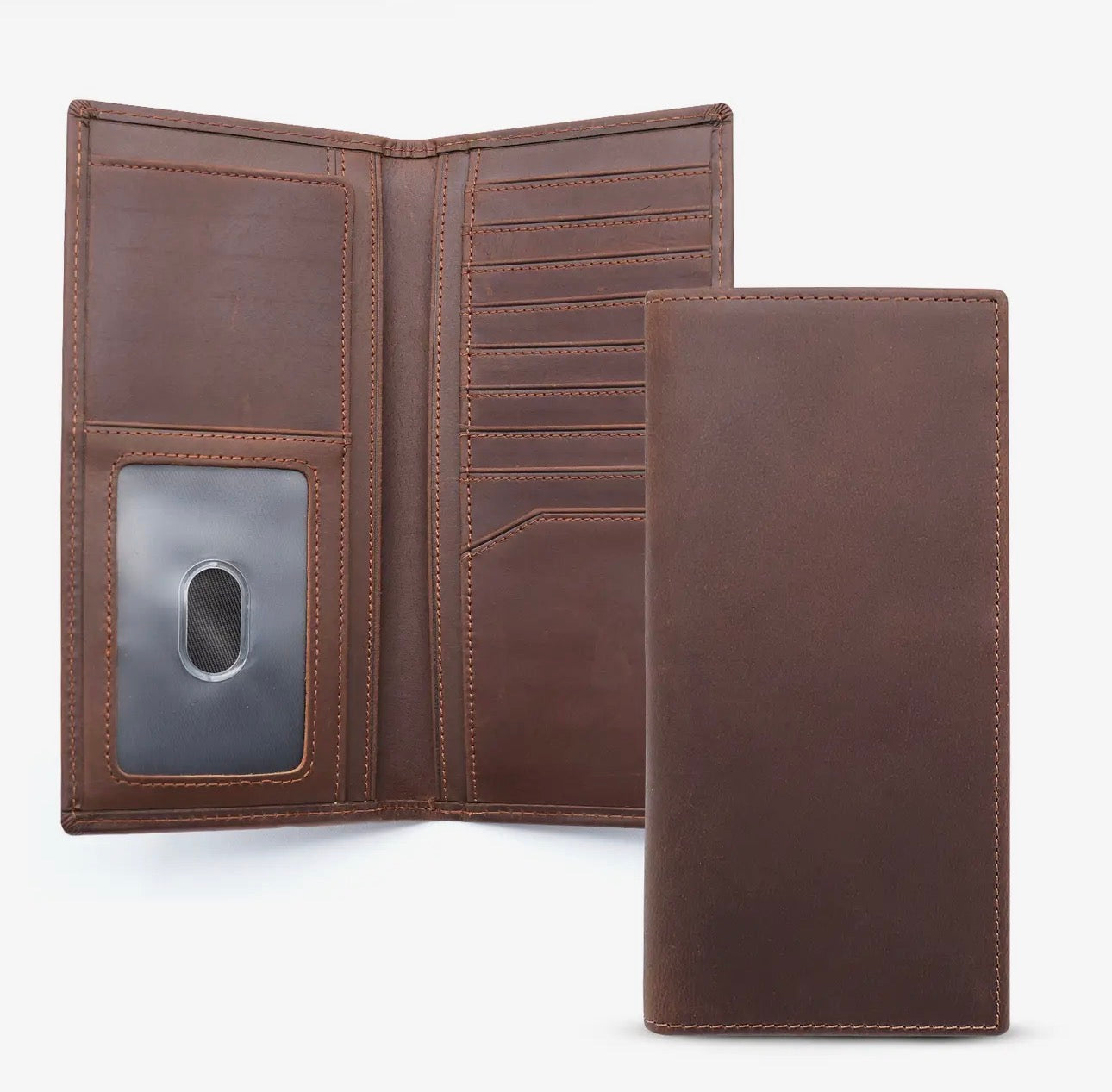 Genuine Leather Long Wallet