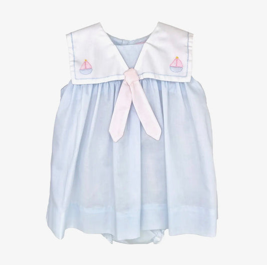 Sailboat Shadow Stitched Dress