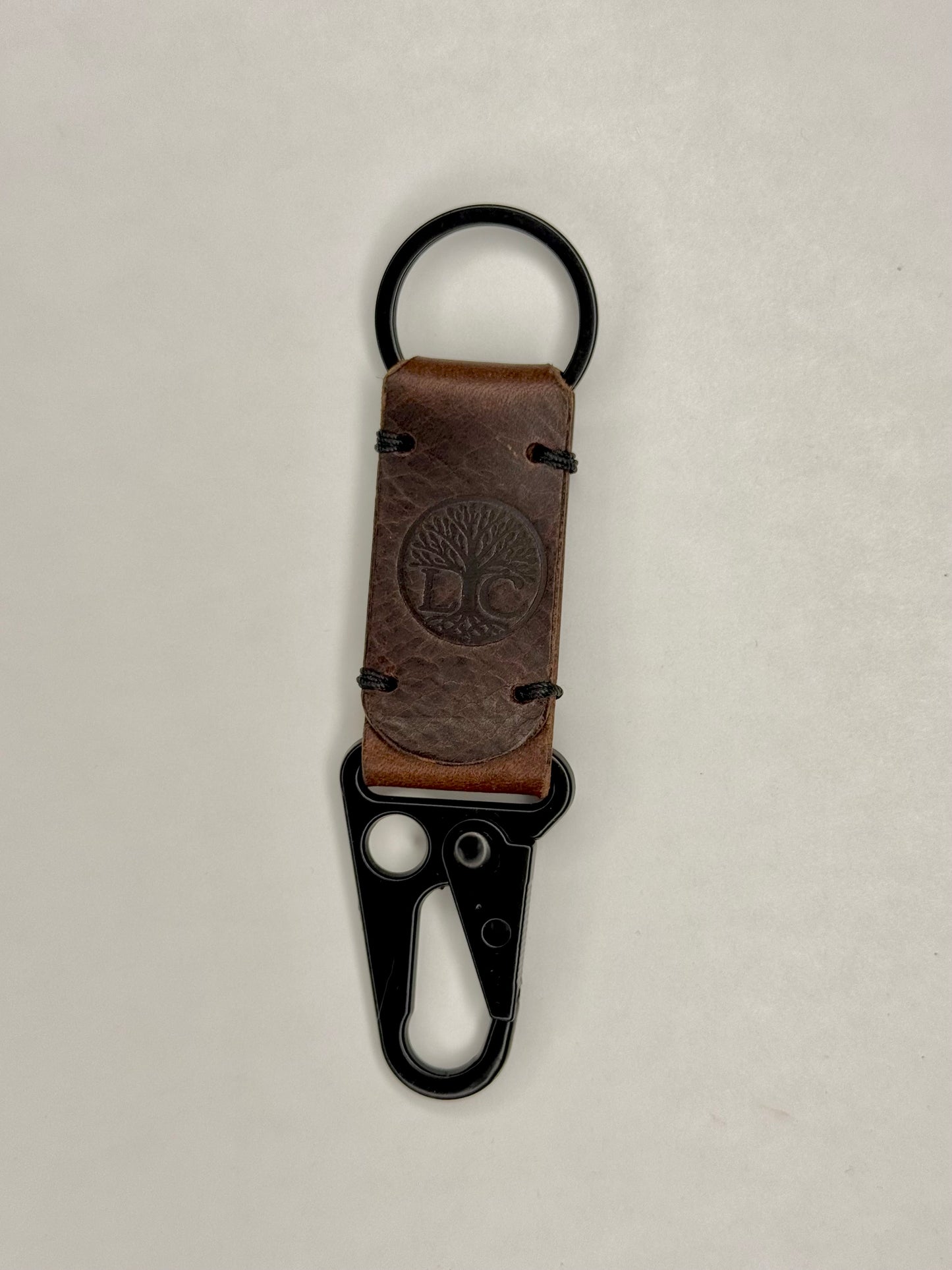 Italian Leather Keychain - HK Snap Hook