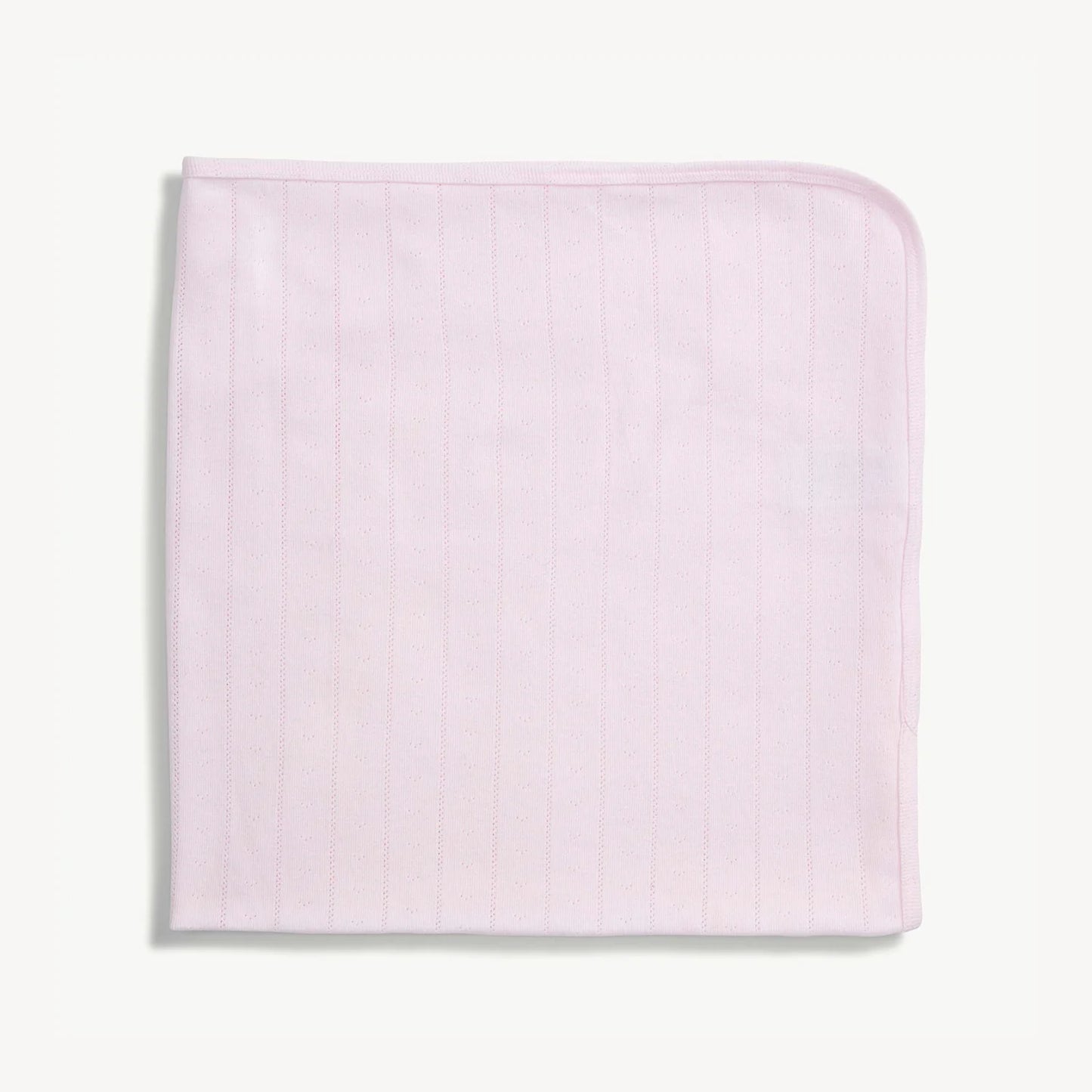 Pink Love Lines Pointelle Blanket