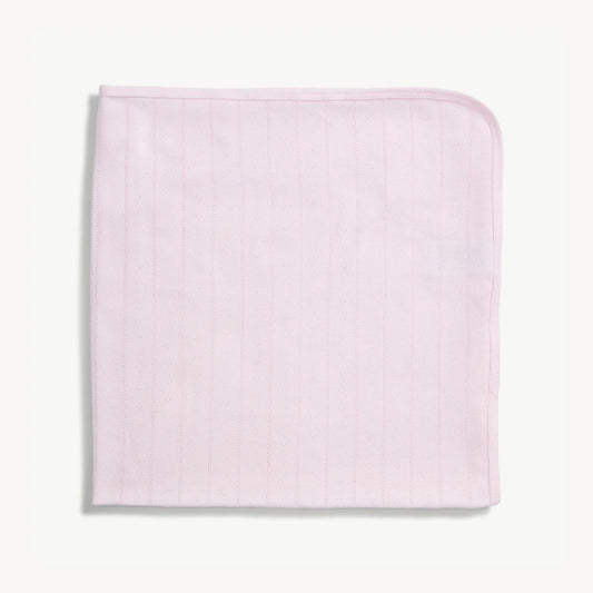 Pink Love Lines Pointelle Blanket