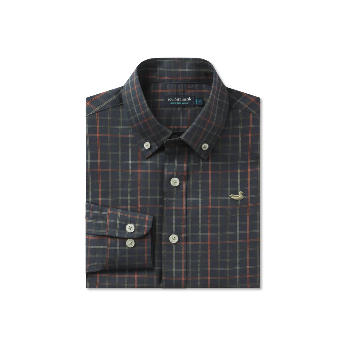 Youth Dress Shirt - Navy & Olive