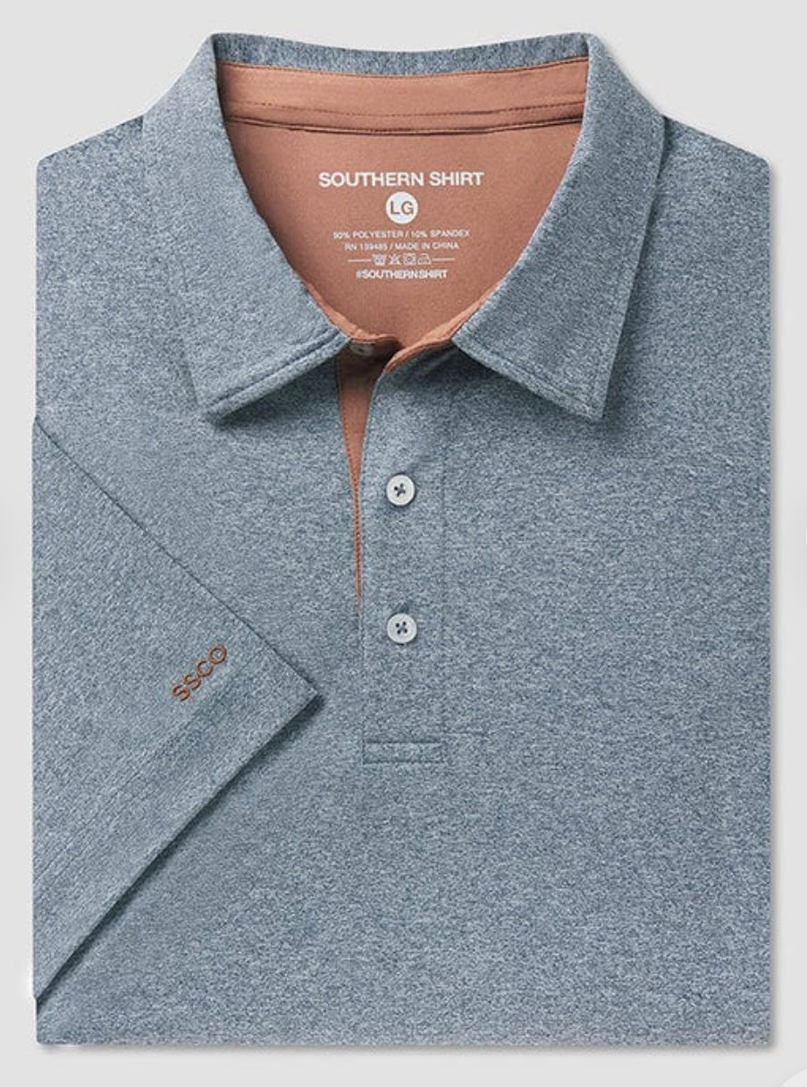 Grayton Heather Polo - Yale Navy