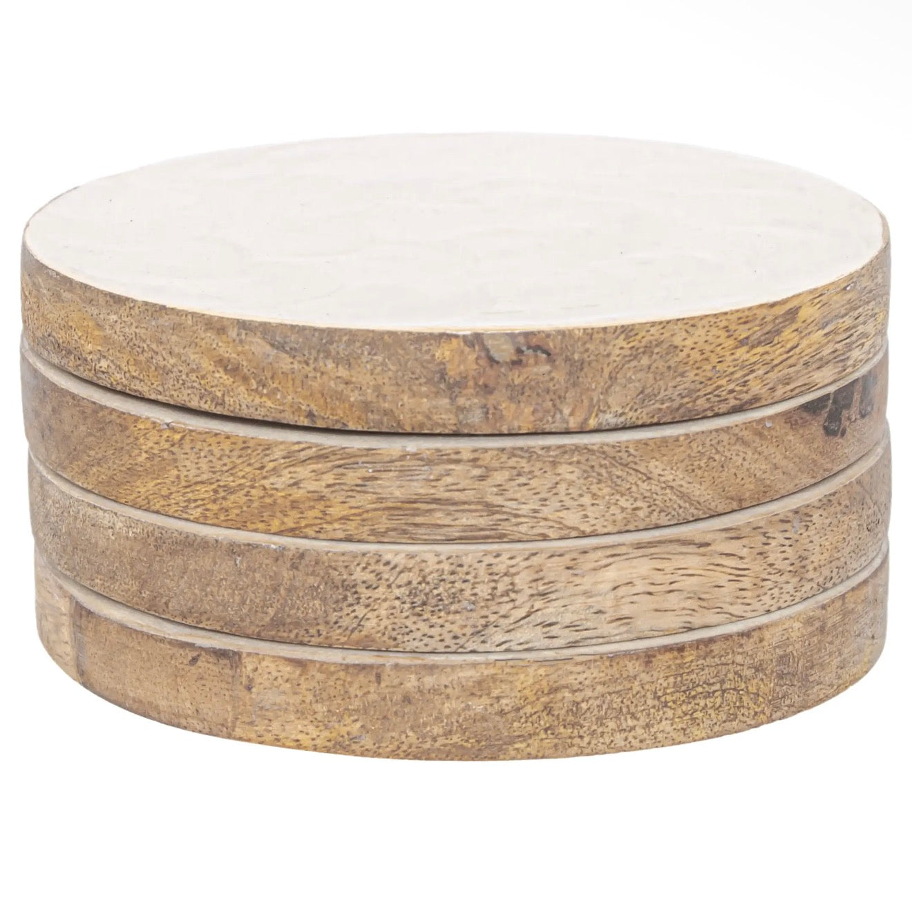 4" Dia Mother of Pearl Coaster S/4
