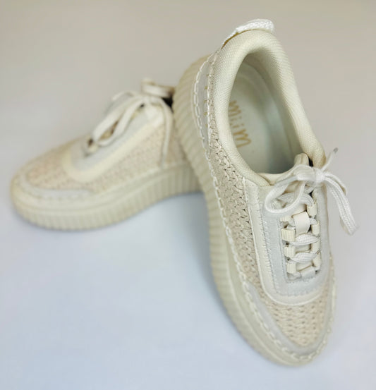 Woven Platform Sneakers