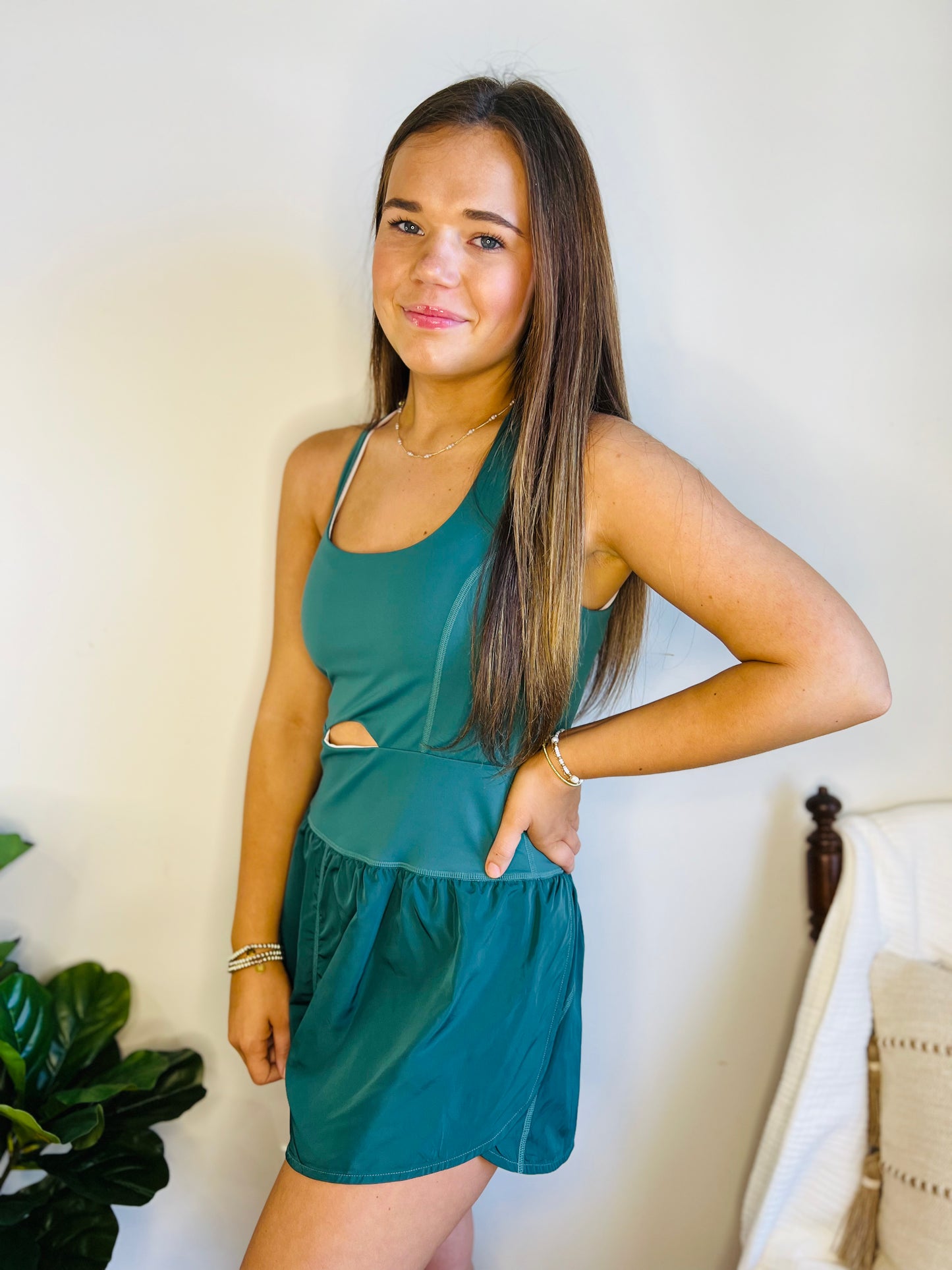 Made For You Athletic Romper - Green