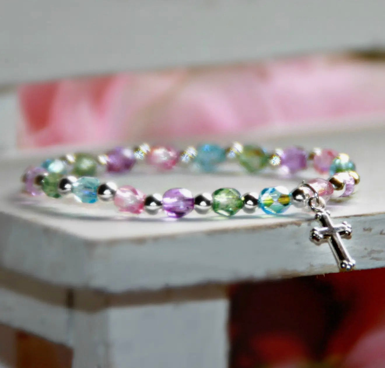 Pretty in Pastels Timeless Sterling
5" Bracelet STG-101