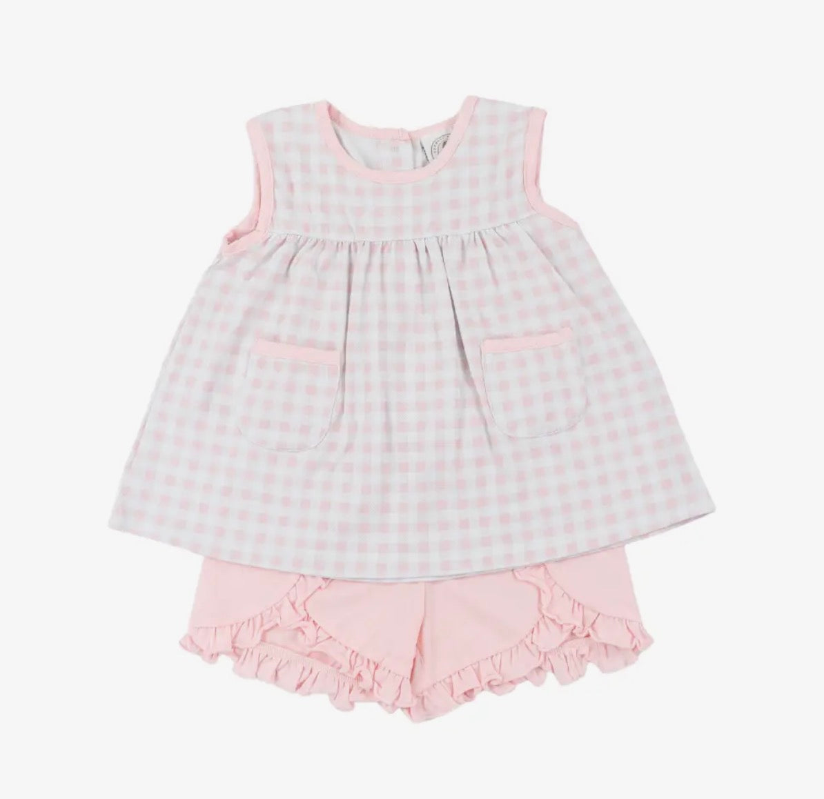 Pink Gingham Short Set