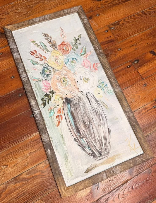 18x36 Fresh Flowers Painting