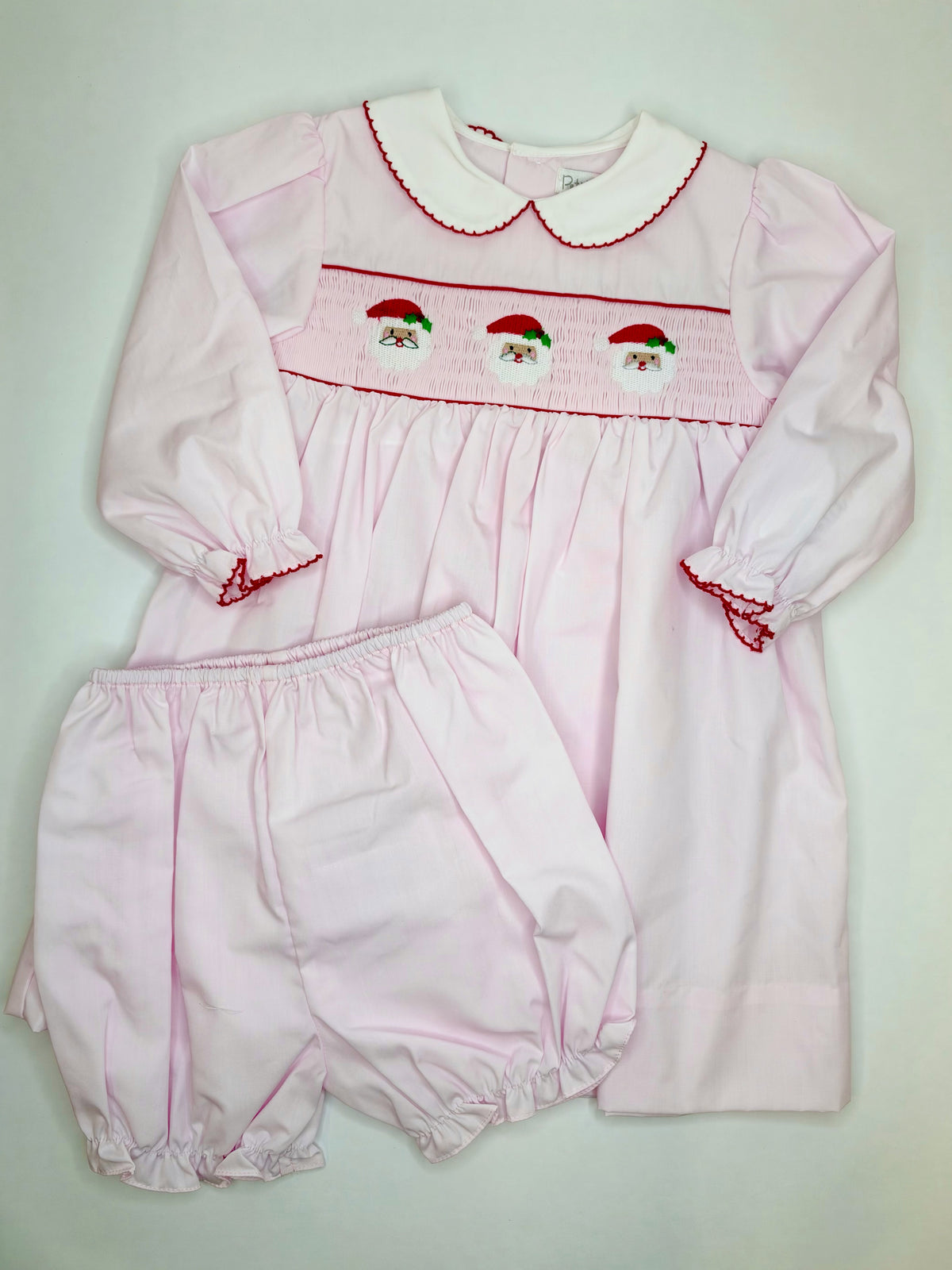 Toddler Smocked Santa Dress
