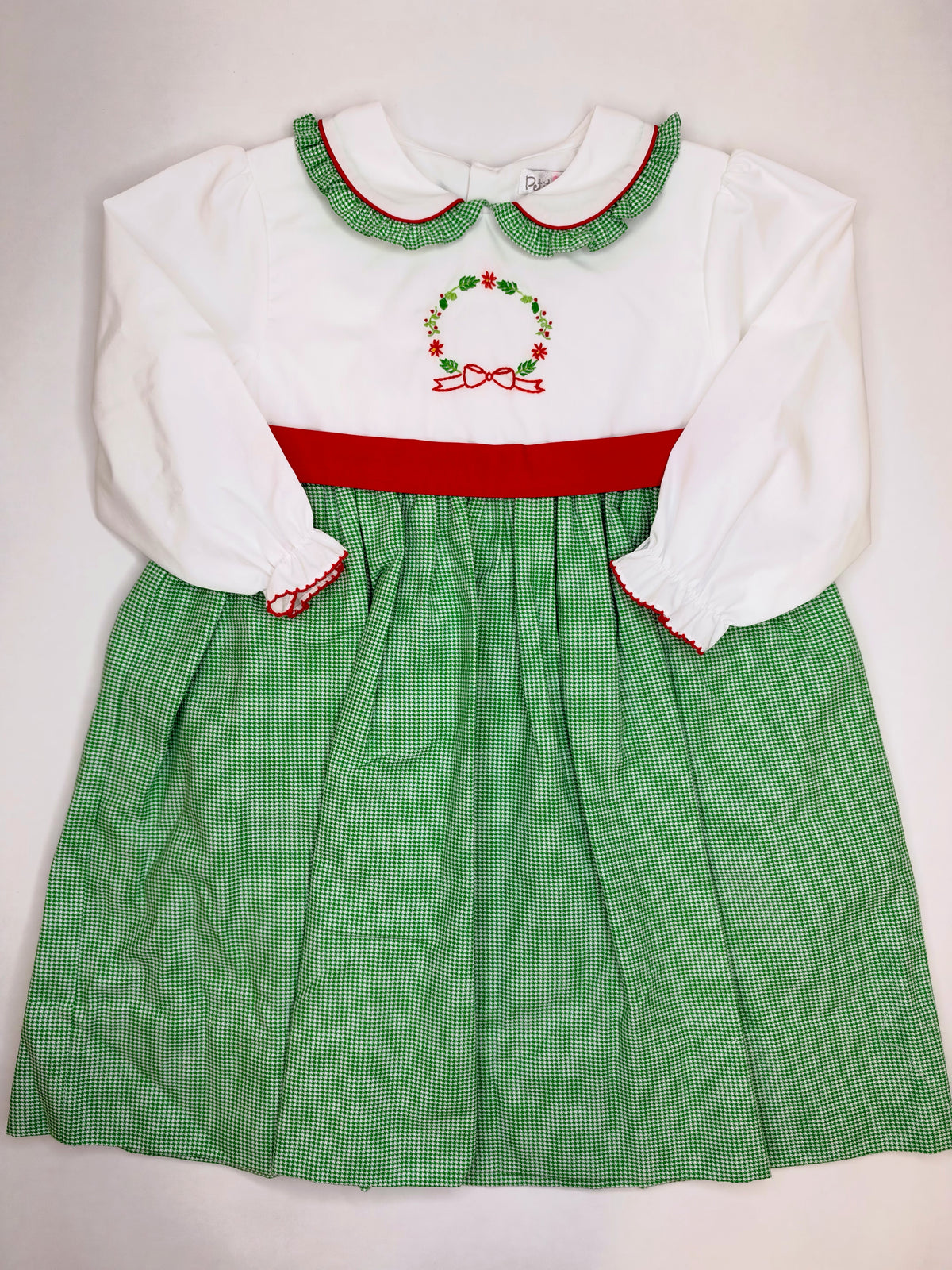 Smocked Christmas Wreath Dress