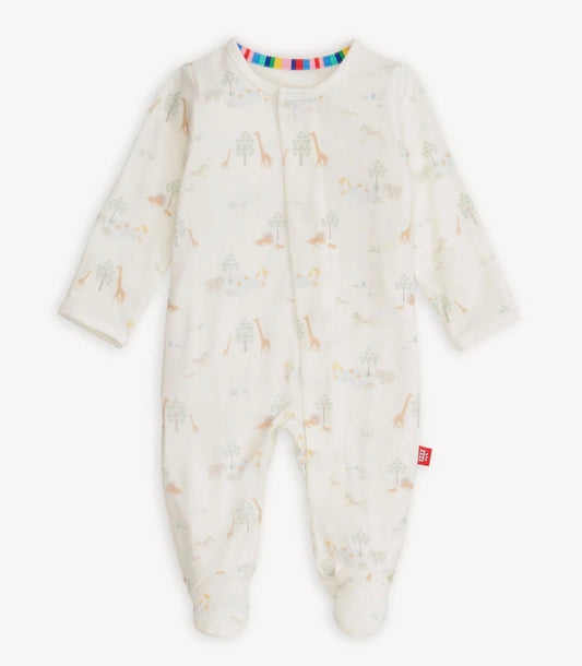 White Serene Safari Footie