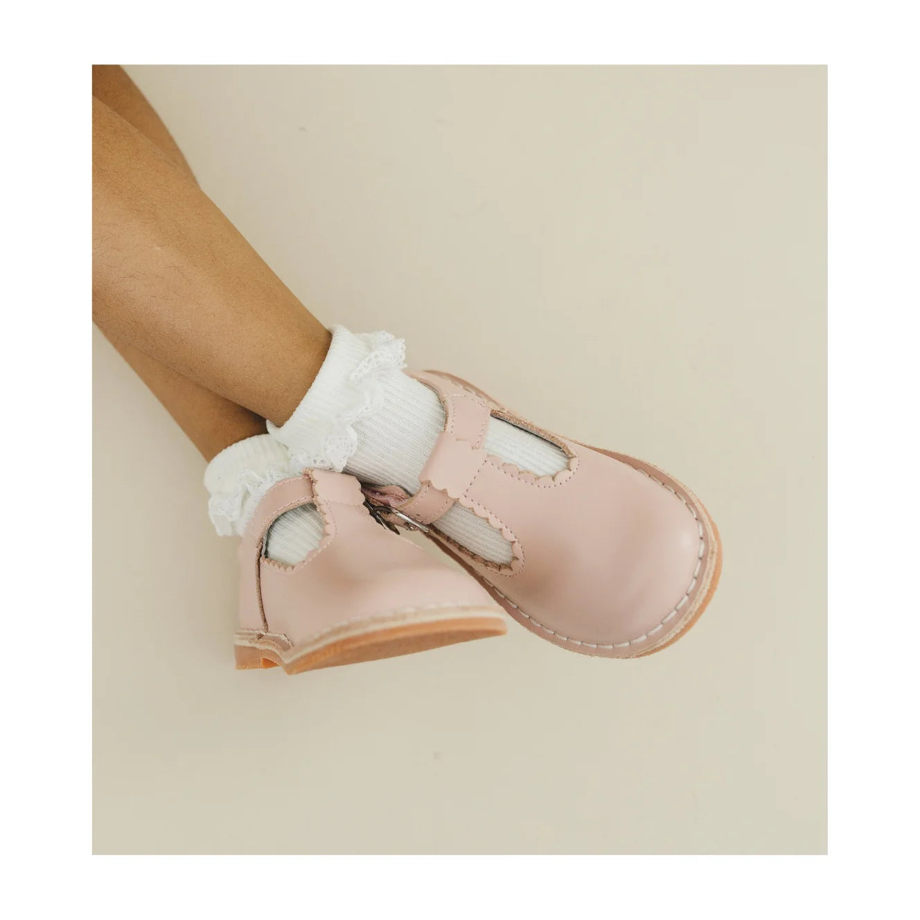 Selina Scalloped T-Strap