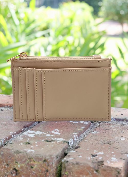Molly Zip Card Holder - Nude