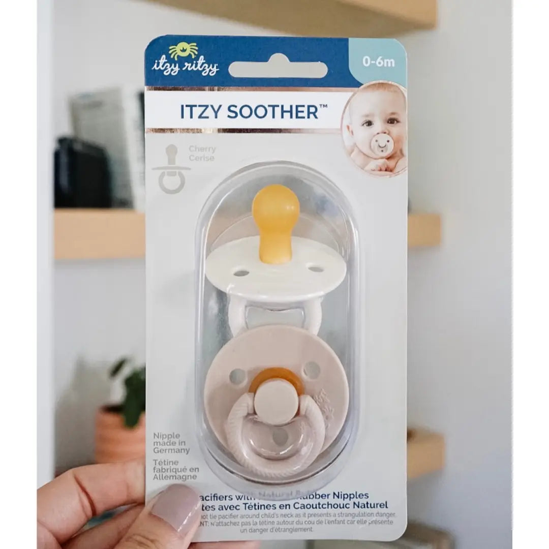 Coconut + Toast 0-6m Itzy Soother™ Natural Rubber Paci Sets