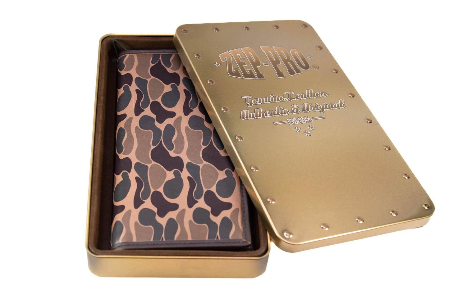 Men's Secretary OS Camo Leather Wallet - USA Flag