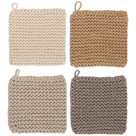 Cotton Crochet Pot Holder(4 pc. set)