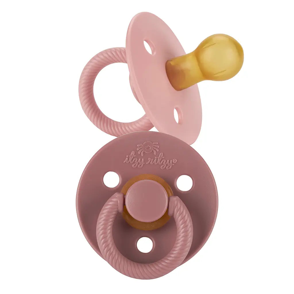 Blossom + Rosewood 6-18m Itzy Soother™ Natural Rubber Paci Sets