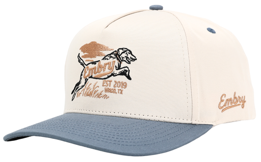 Embry Outdoors Hat - Cream/Blue Retriever