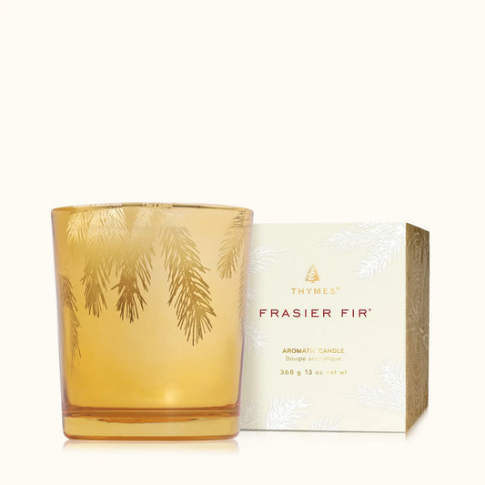 Thymes Gilded Gold Poured Candle - Frasier Fir