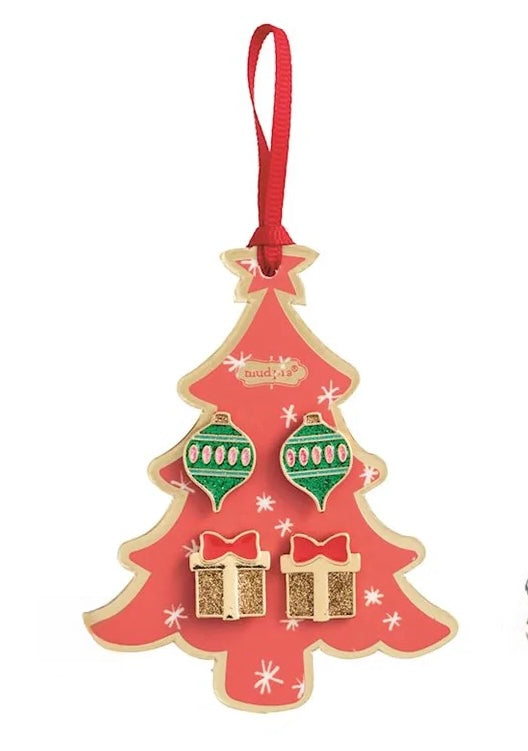 Red Christmas Earring Set