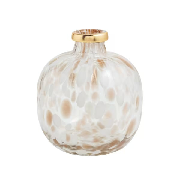 Small White and Gold Tortoise Vase